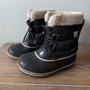 Sorel Black Kids Snow Winter Boots - size 13